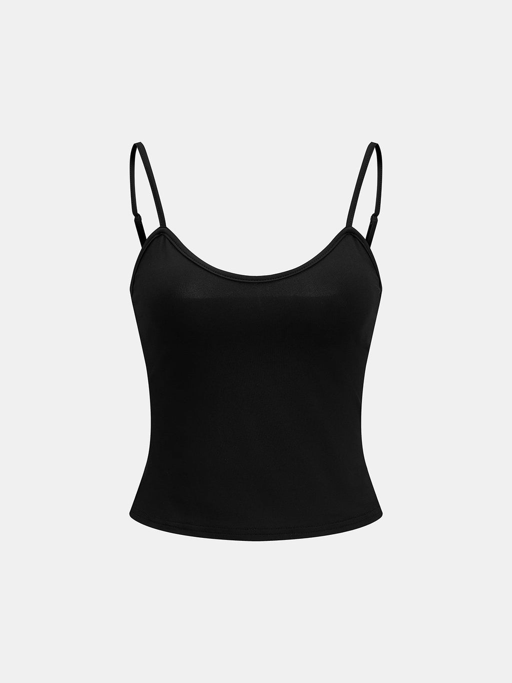 Sheer Mock Neck Top & Cami Top Two Piece Set