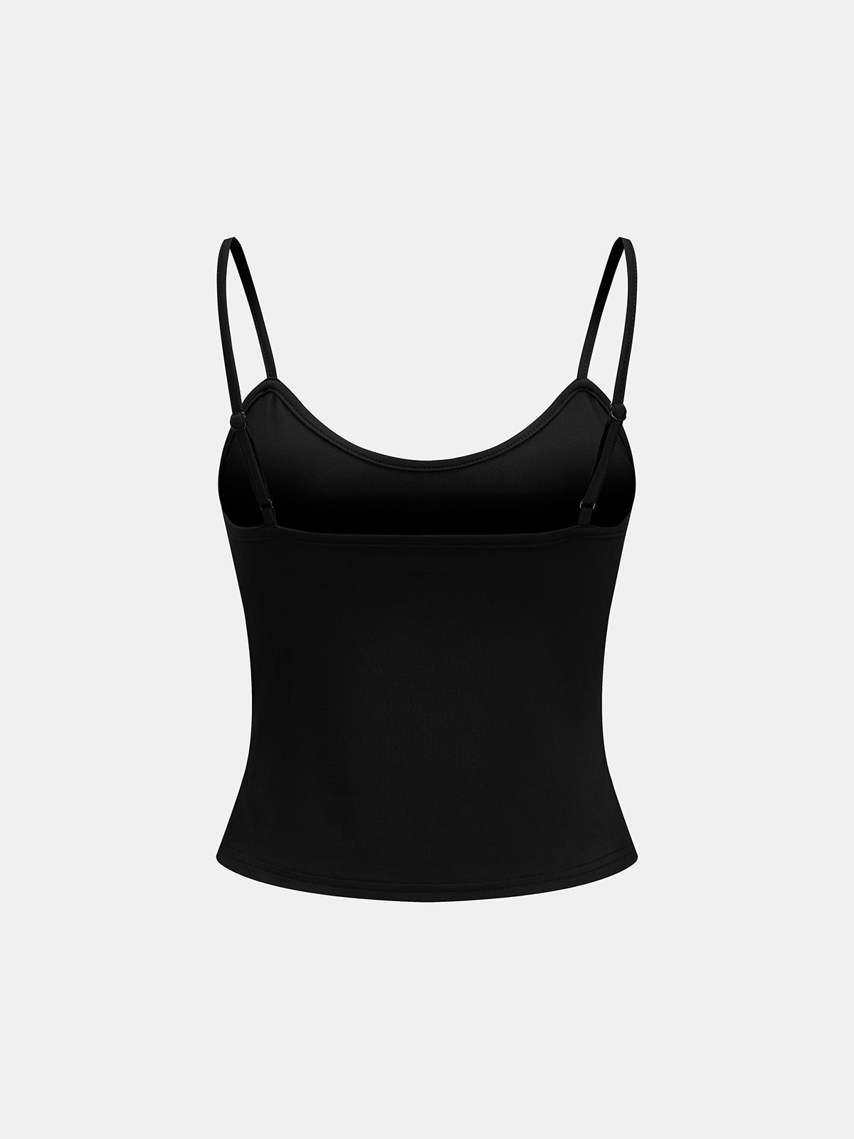 Sheer Mock Neck Top & Cami Top Two Piece Set