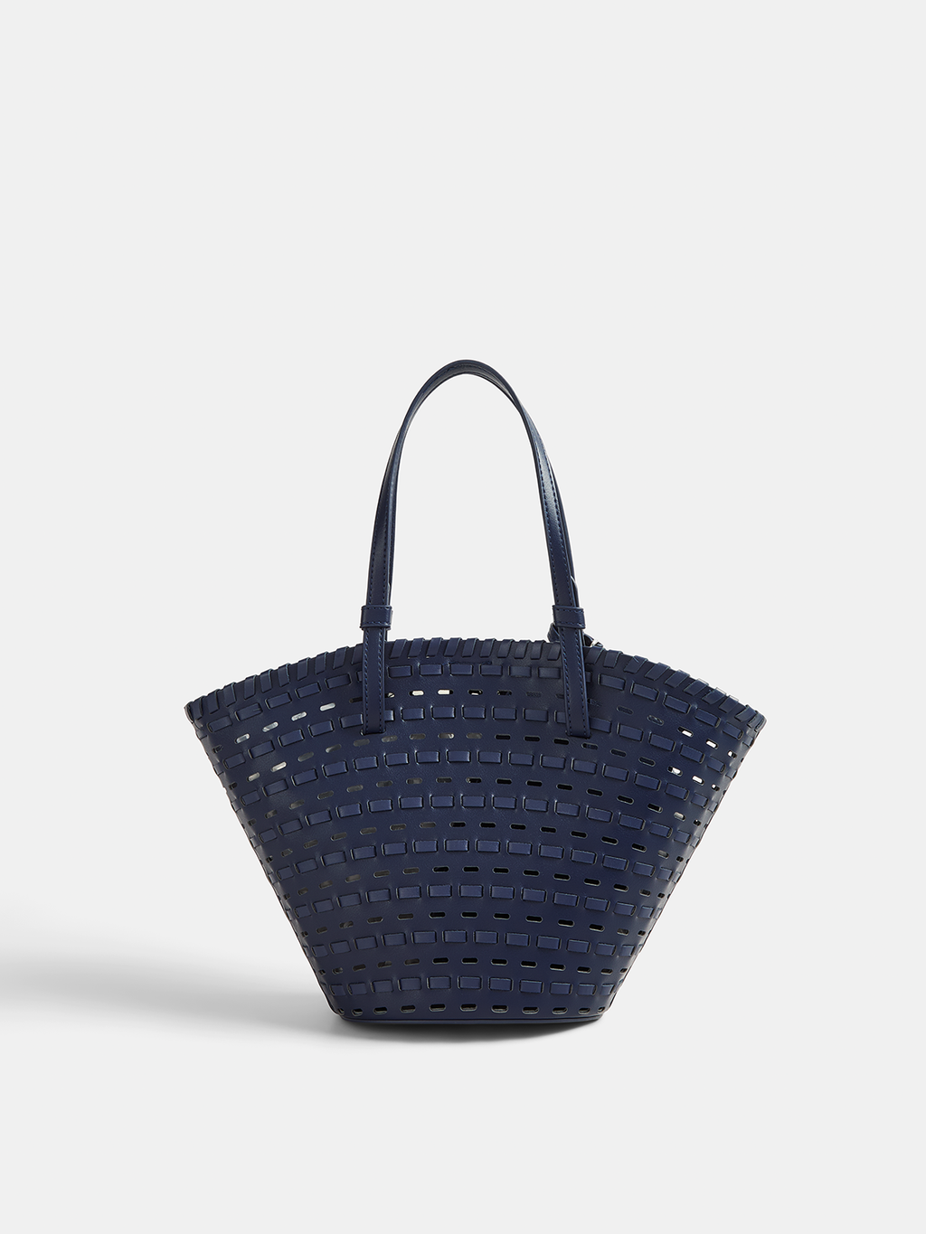 Woven Flower Decor Shoulder Tote