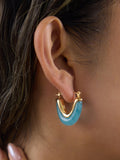 Chunky U Shaped Hoop Earrings