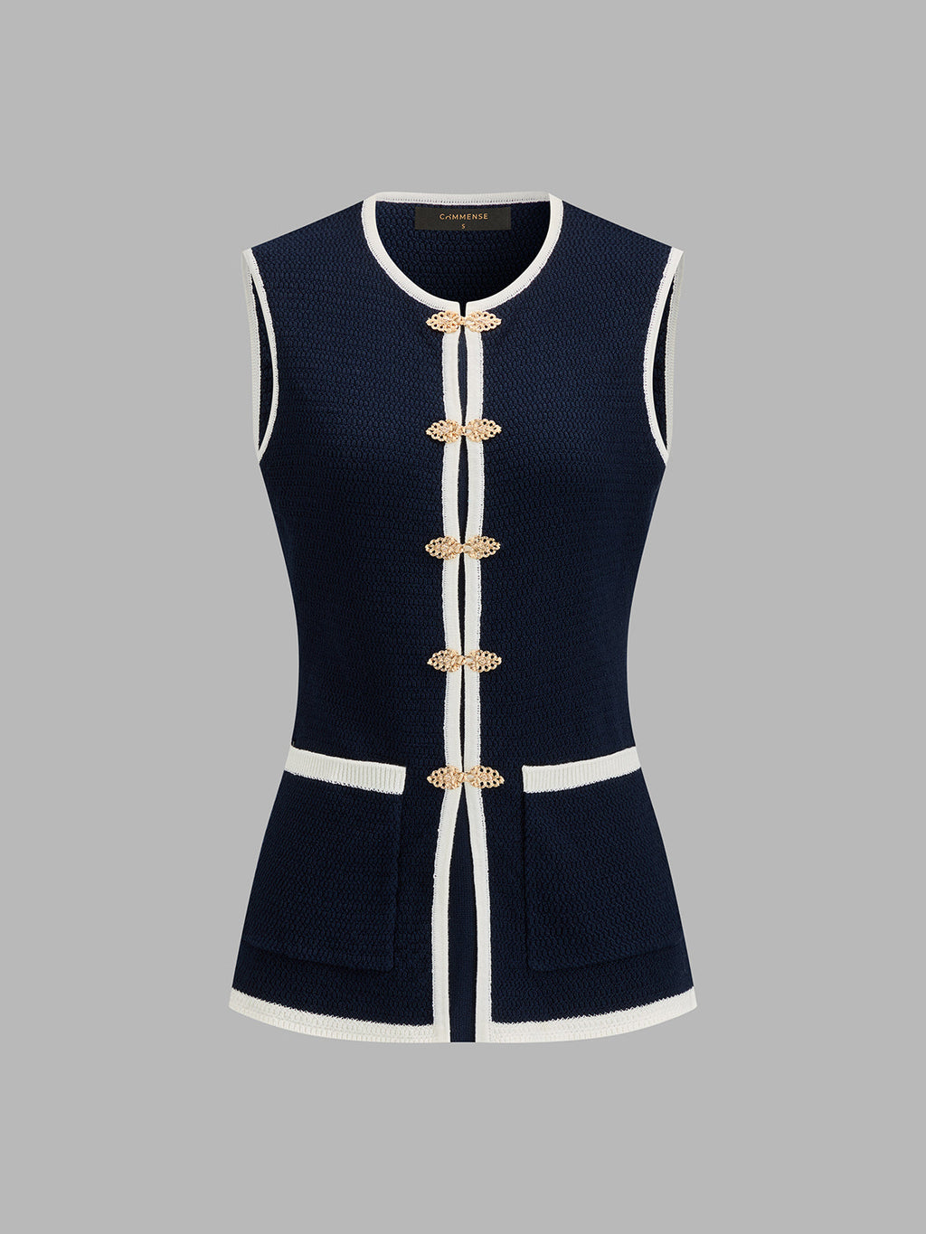 Contrast Trim Knit Two Piece Shorts Set