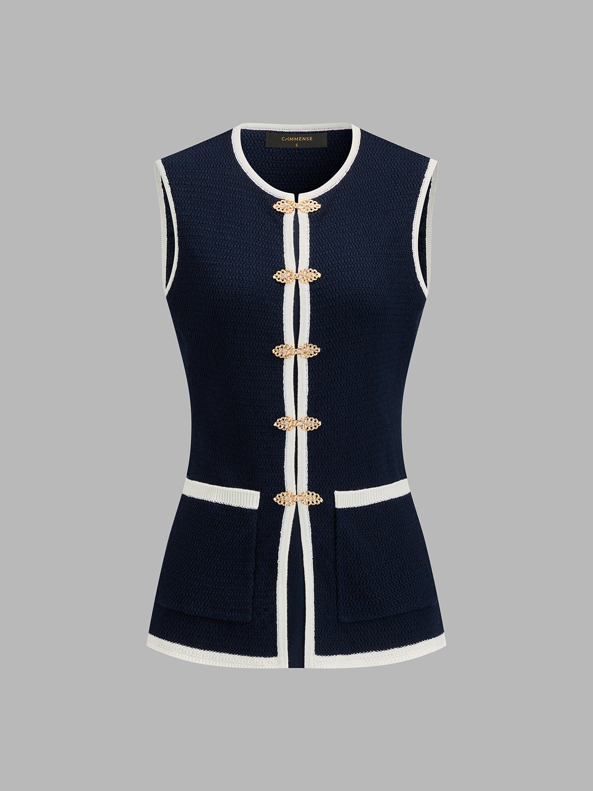 Contrast Trim Knit Two Piece Shorts Set