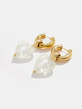 Heart Drop Hoop Earrings