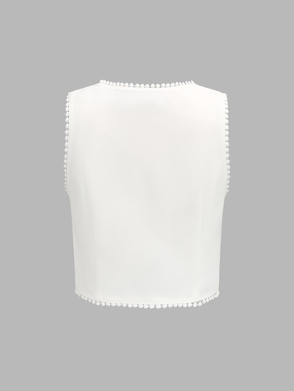 Lace Trim Square Neck Vest & Shorts Set