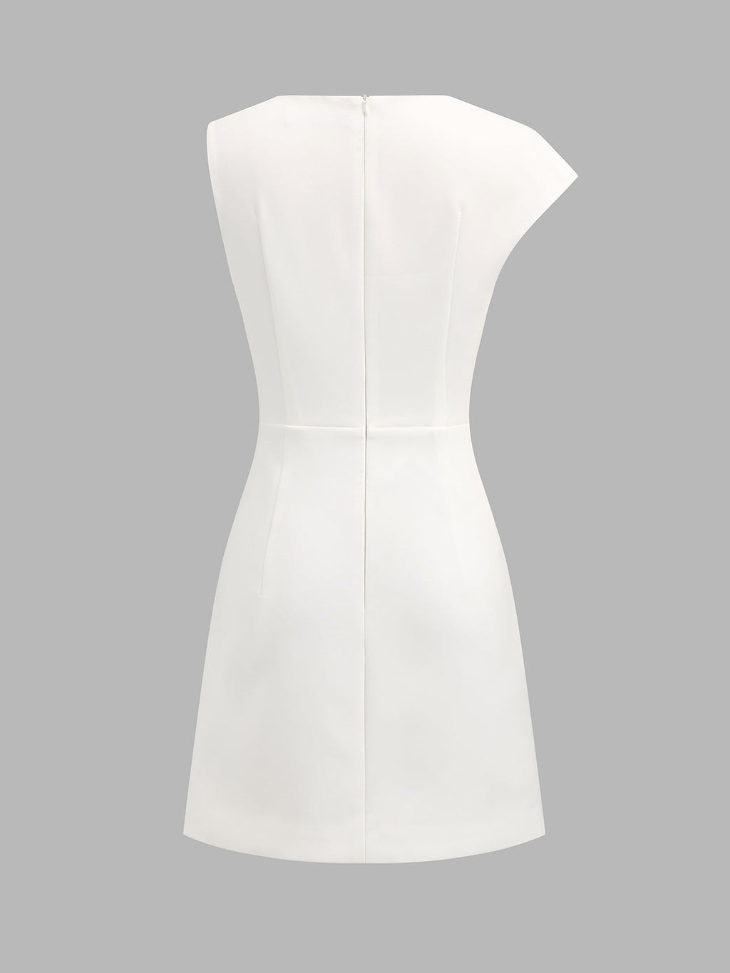 Sleeveless Buckle Detail Sheath Mini Dress