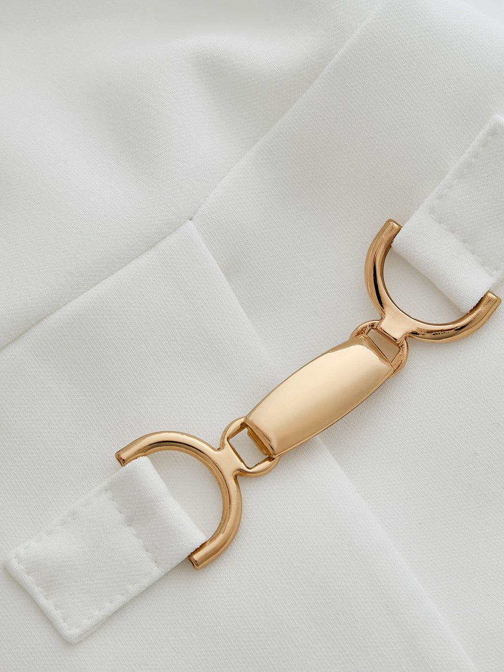 Sleeveless Buckle Detail Sheath Mini Dress