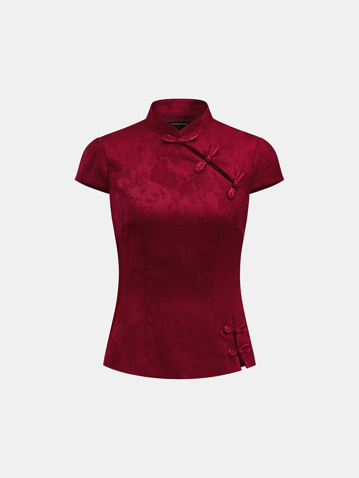 Frog Button Jacquard Cheongsam Top