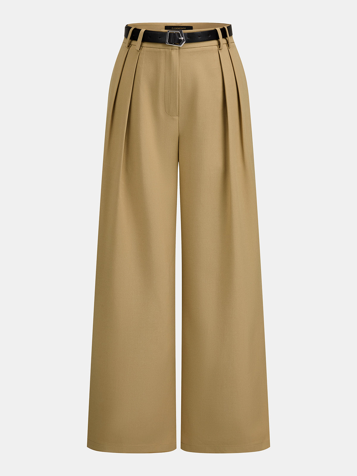 Trench Belted Blouse & Pleated Pants Set