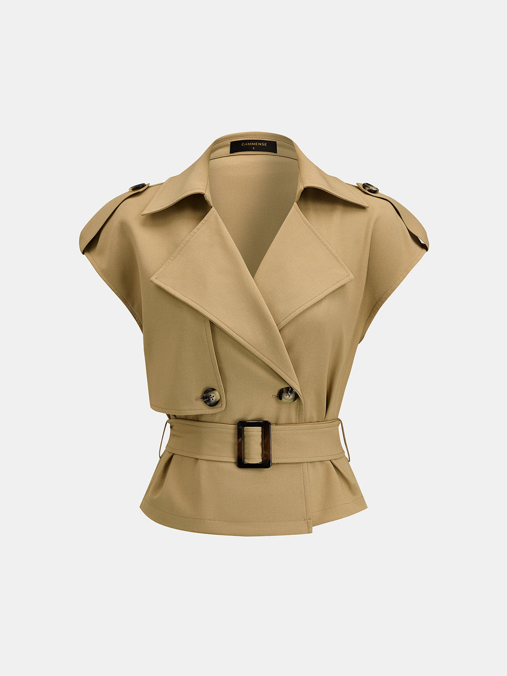 Trench Belted Blouse & Pleated Pants Set