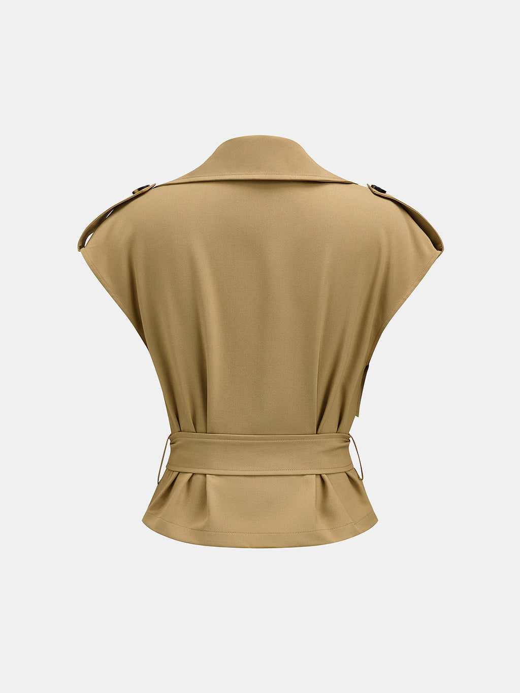 Trench Belted Blouse & Pleated Pants Set