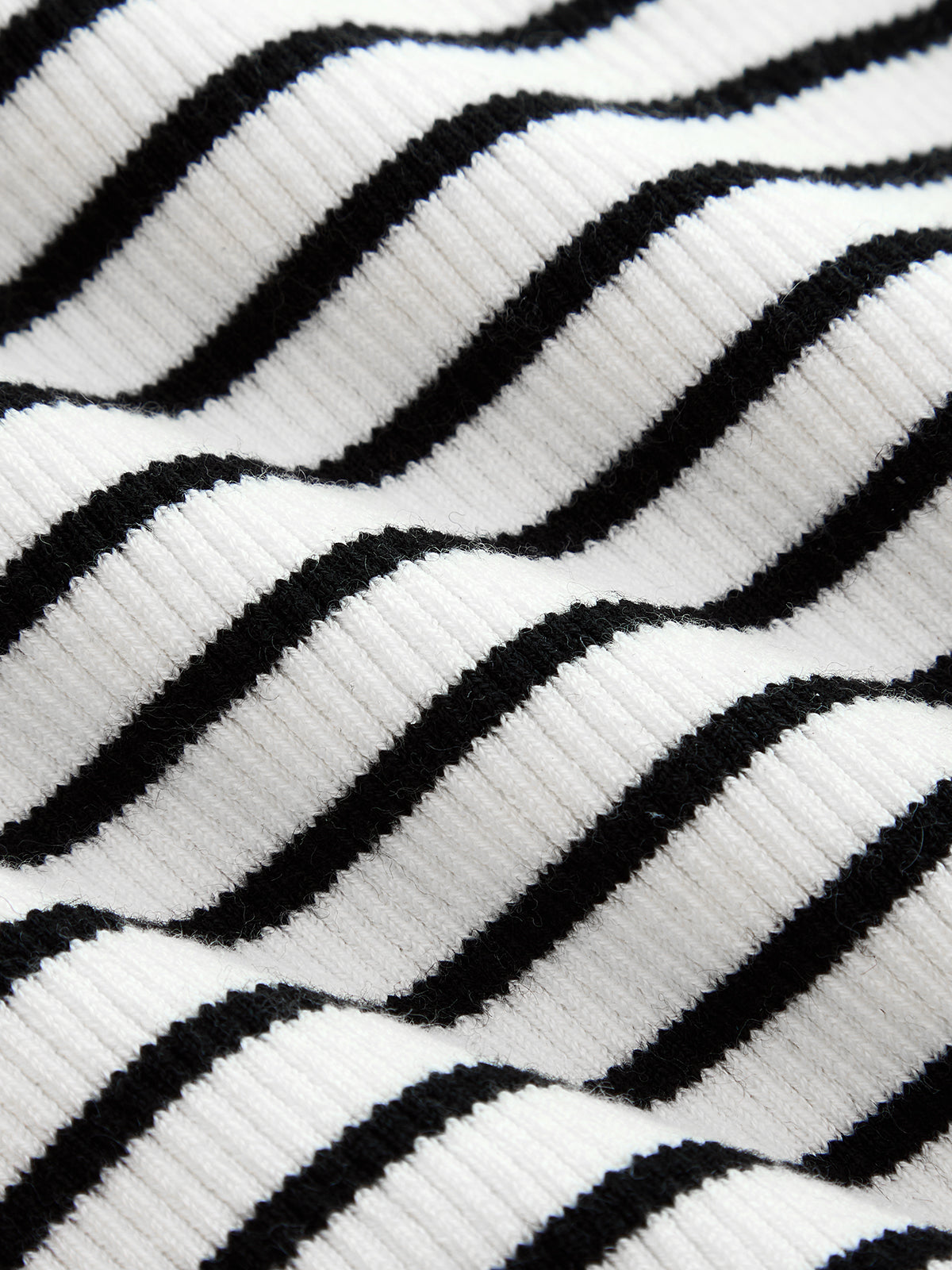Striped Off Shoulder Rib Knit Top