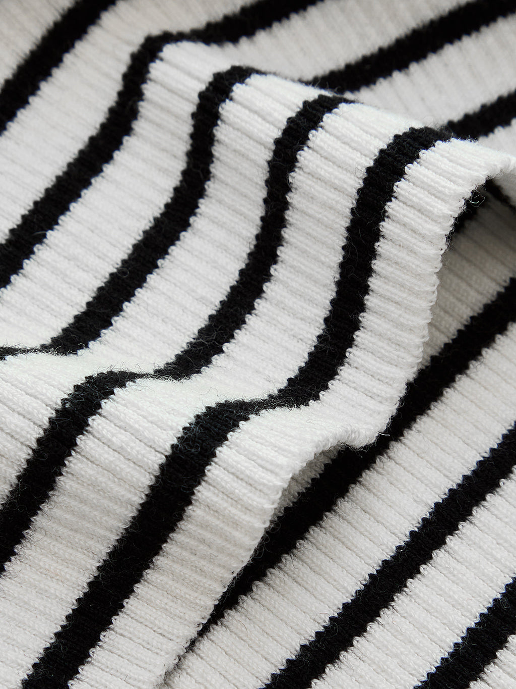 Striped Off Shoulder Rib Knit Top