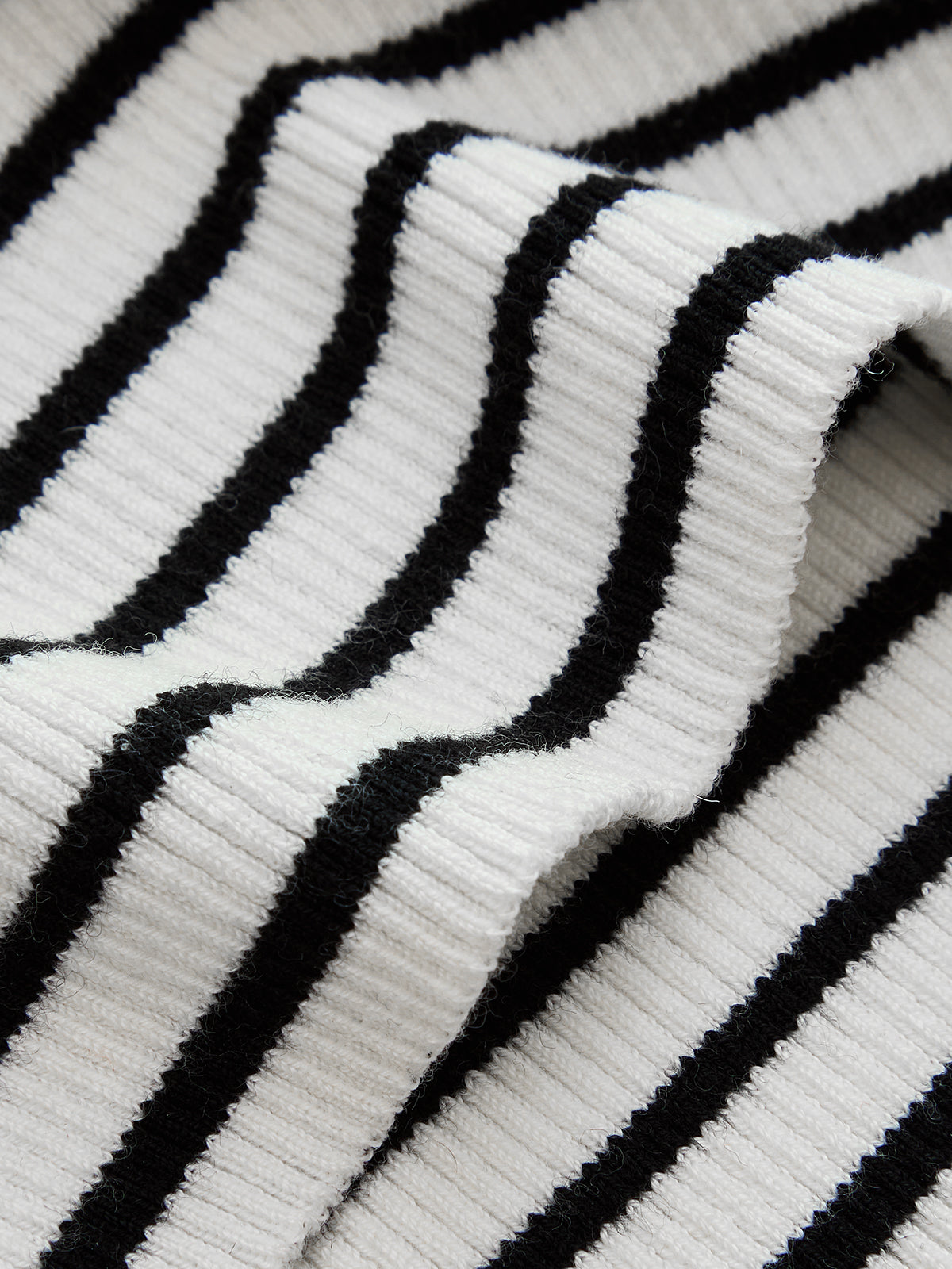 Striped Off Shoulder Rib Knit Top