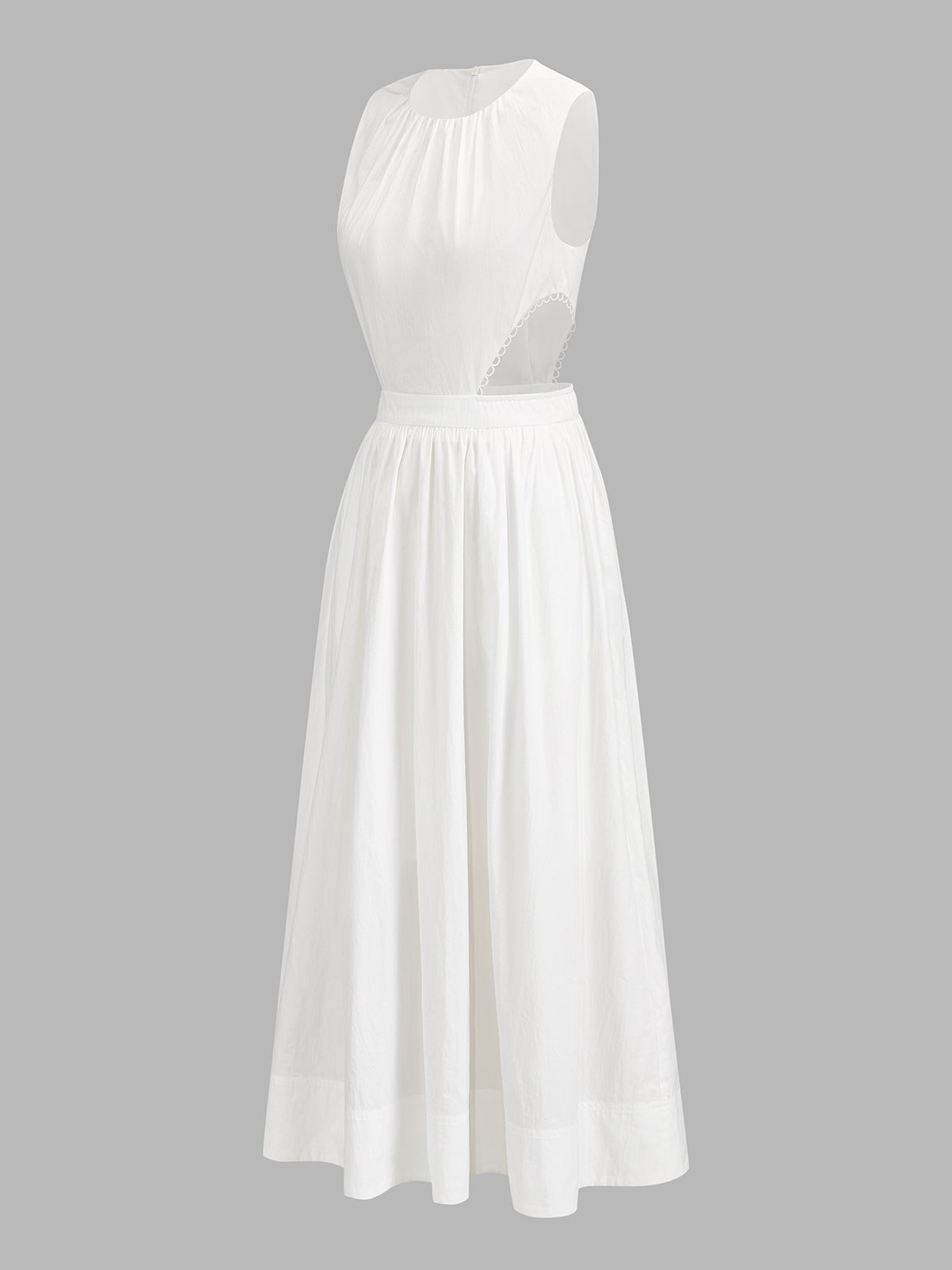 Sleeveless Cutout Waist Maxi Dress