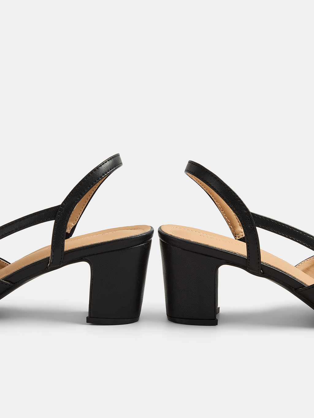 Cap Toe Slingback Block Heel Pumps