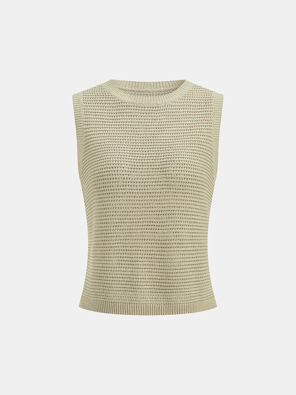 Open Knit Sleeveless Tank Top & Shorts Set