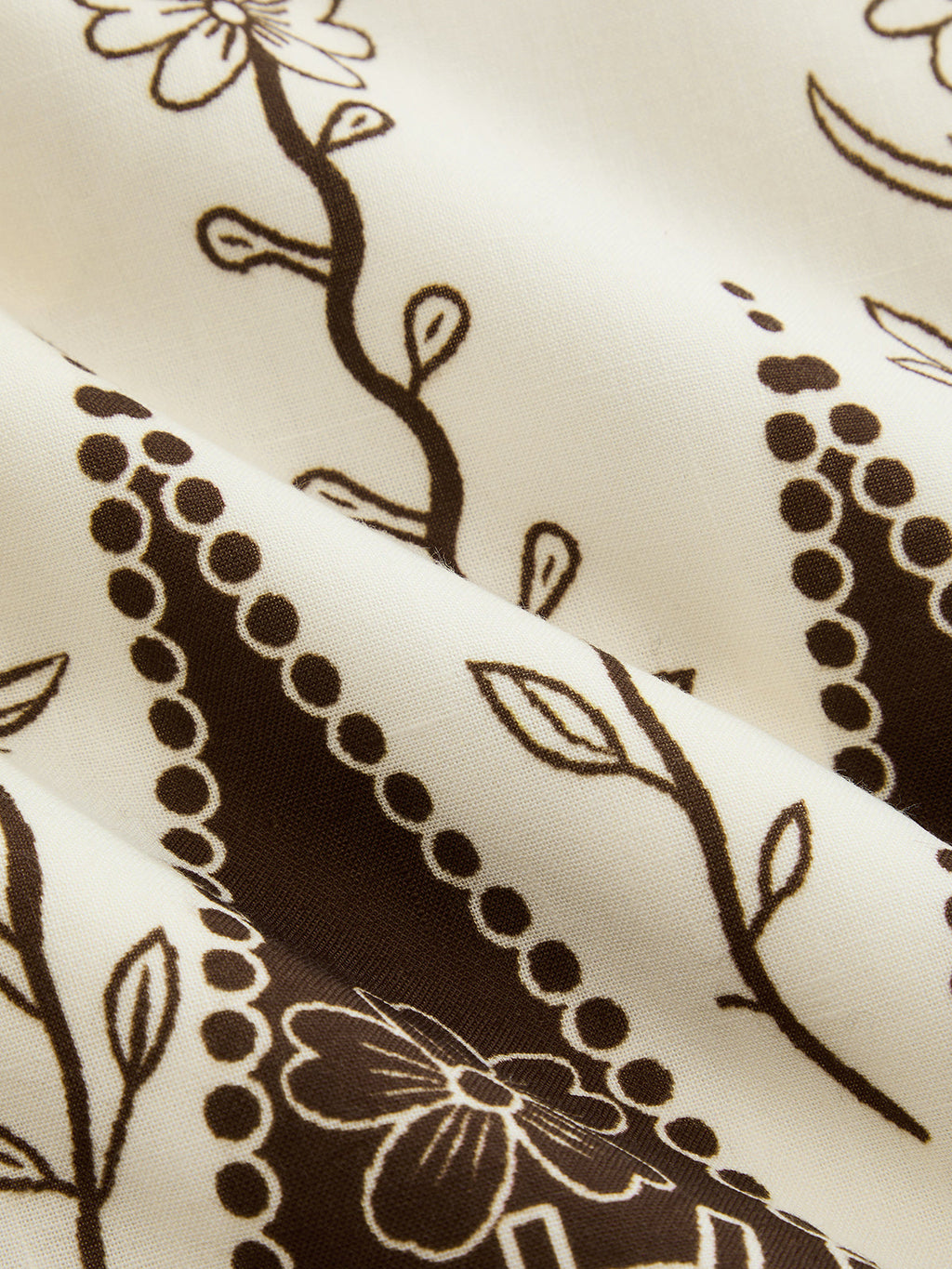 Border Print Sweetheart Midi Dress