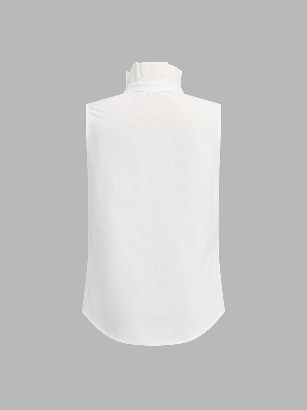 Ruffle Collar Sleeveless Button Blouse