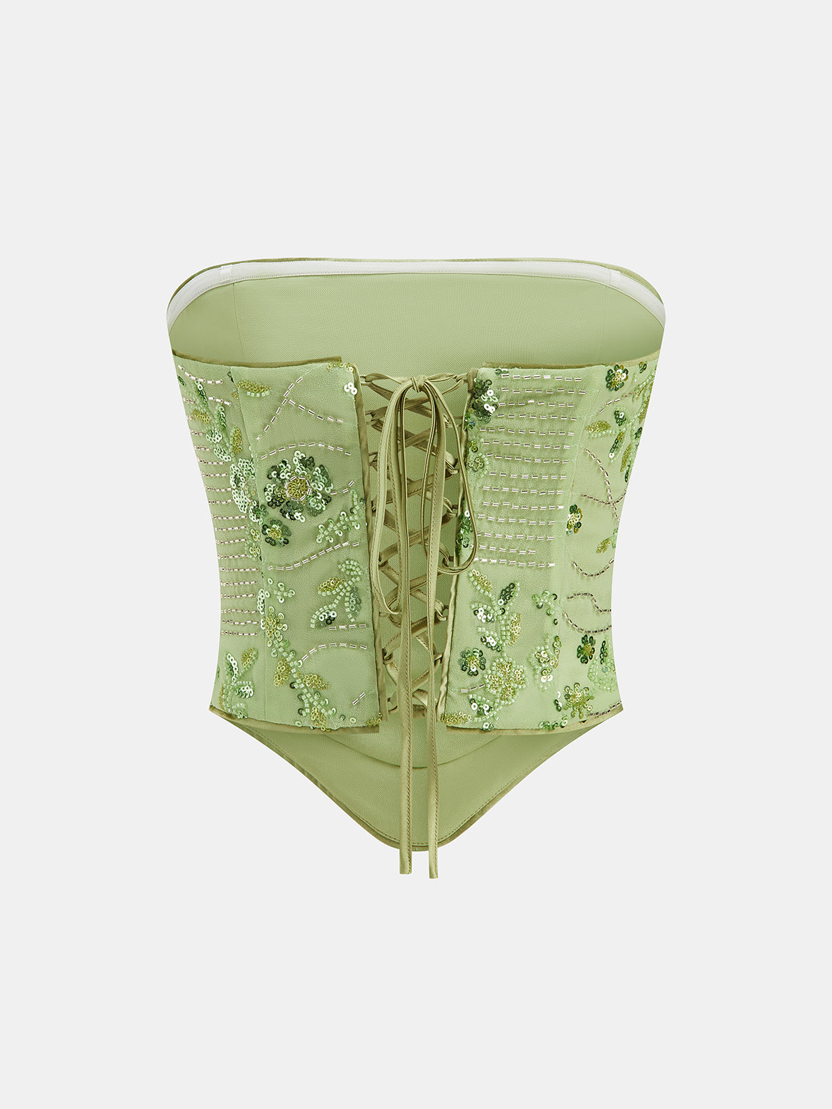 Hand Beaded Corset & Satin Mermaid Skirt Set
