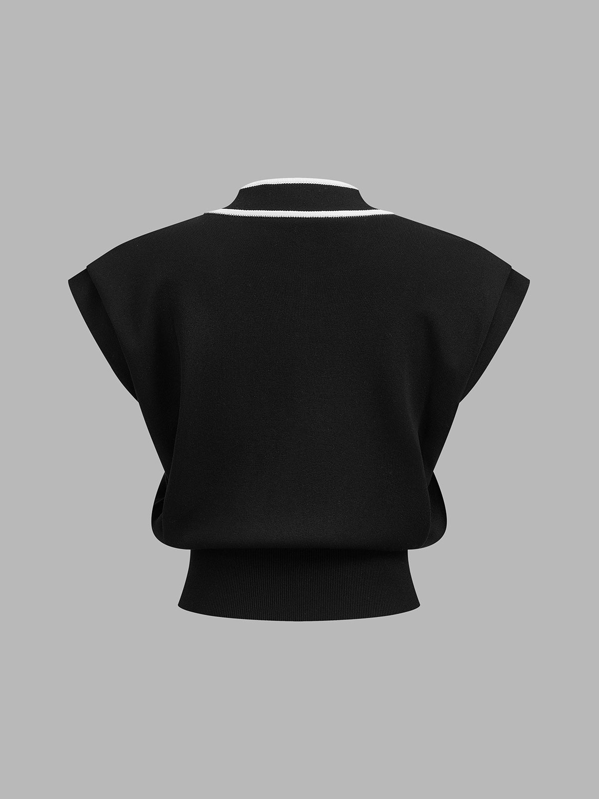 Tie Neck Sleeveless Knit Top