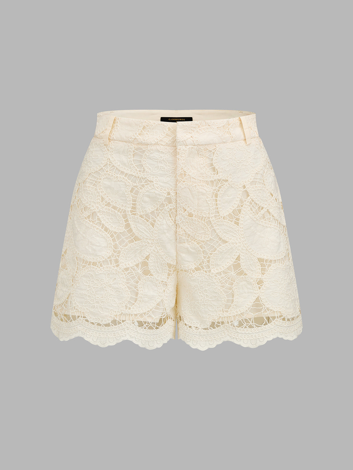 Guipure Lace Two Piece Shorts Set