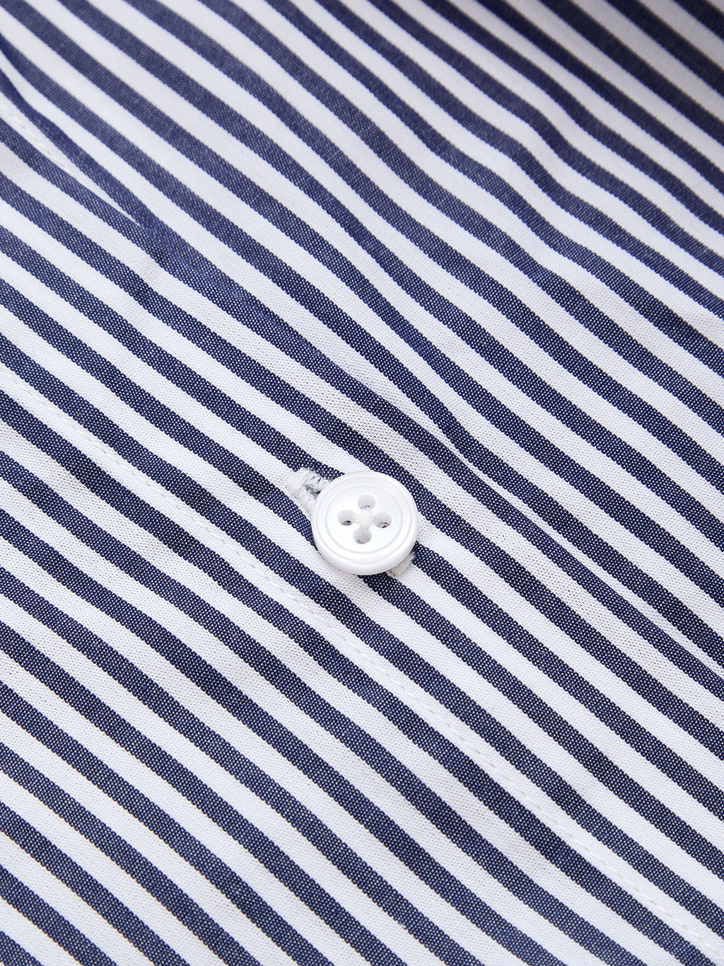 Striped Bow Balloon Sleeve Cotton Shirt