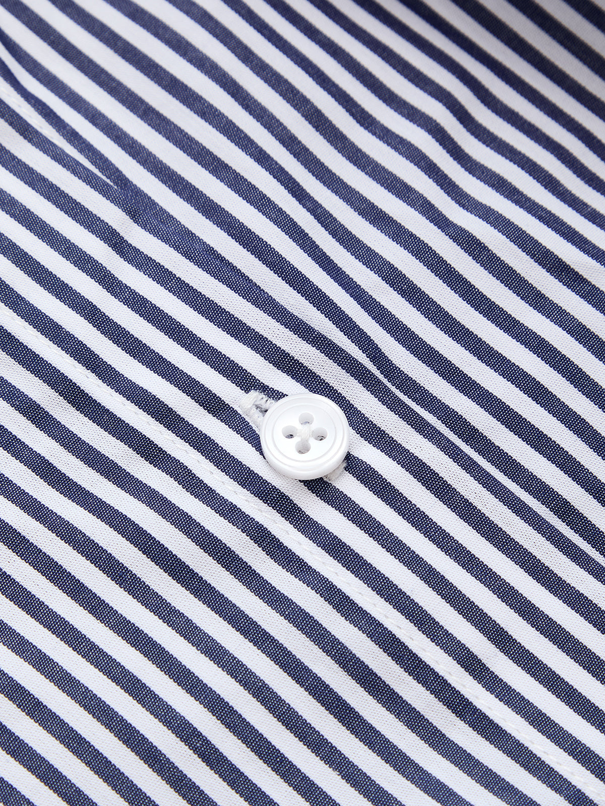 Striped Bow Balloon Sleeve Cotton Shirt