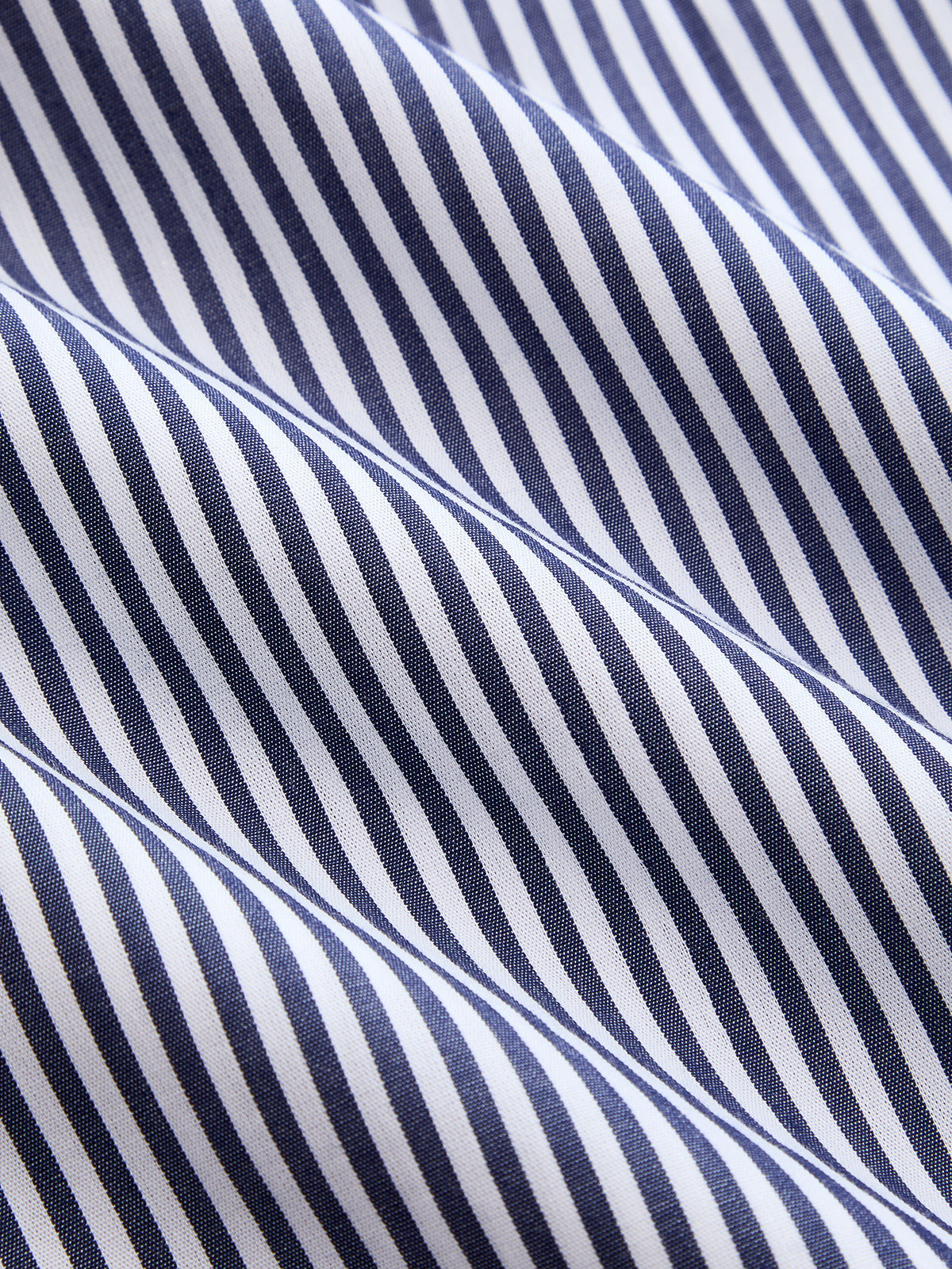 Striped Bow Balloon Sleeve Cotton Shirt