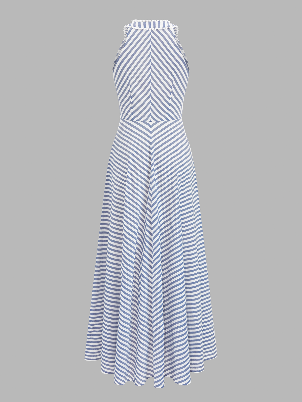 Striped Halter Maxi Dress
