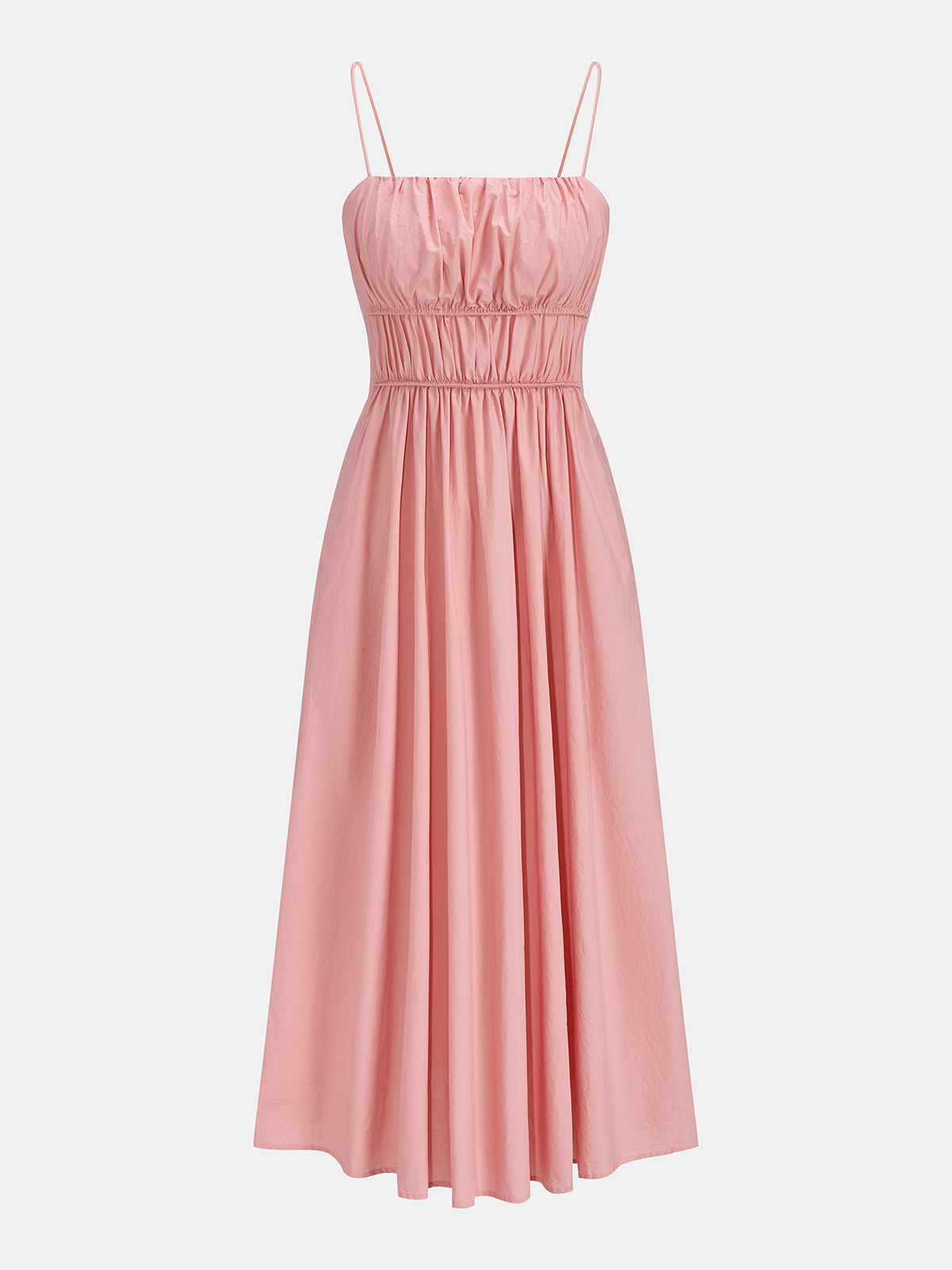 Cotton Shirred Cami Maxi Dress