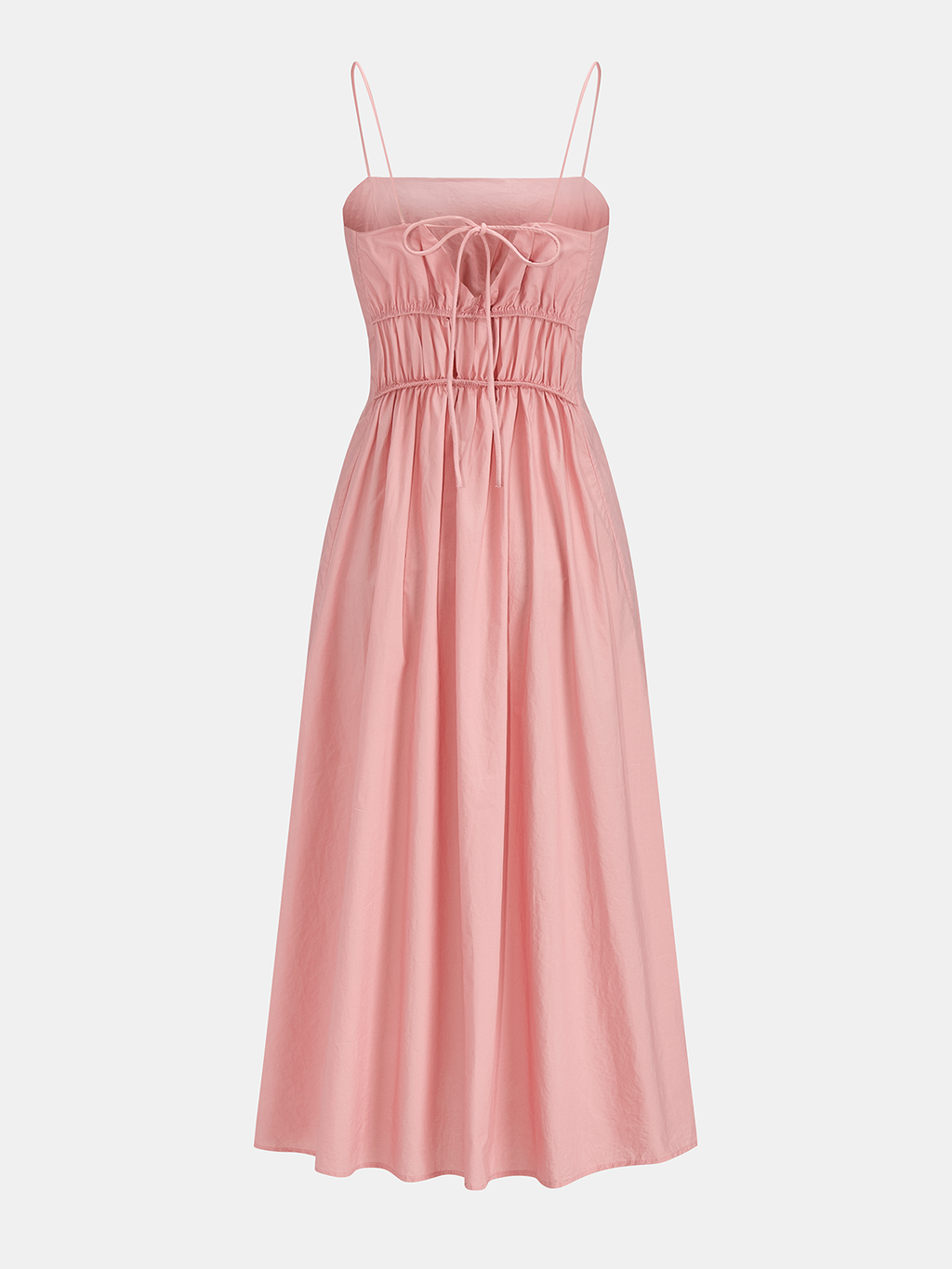 Cotton Shirred Cami Maxi Dress