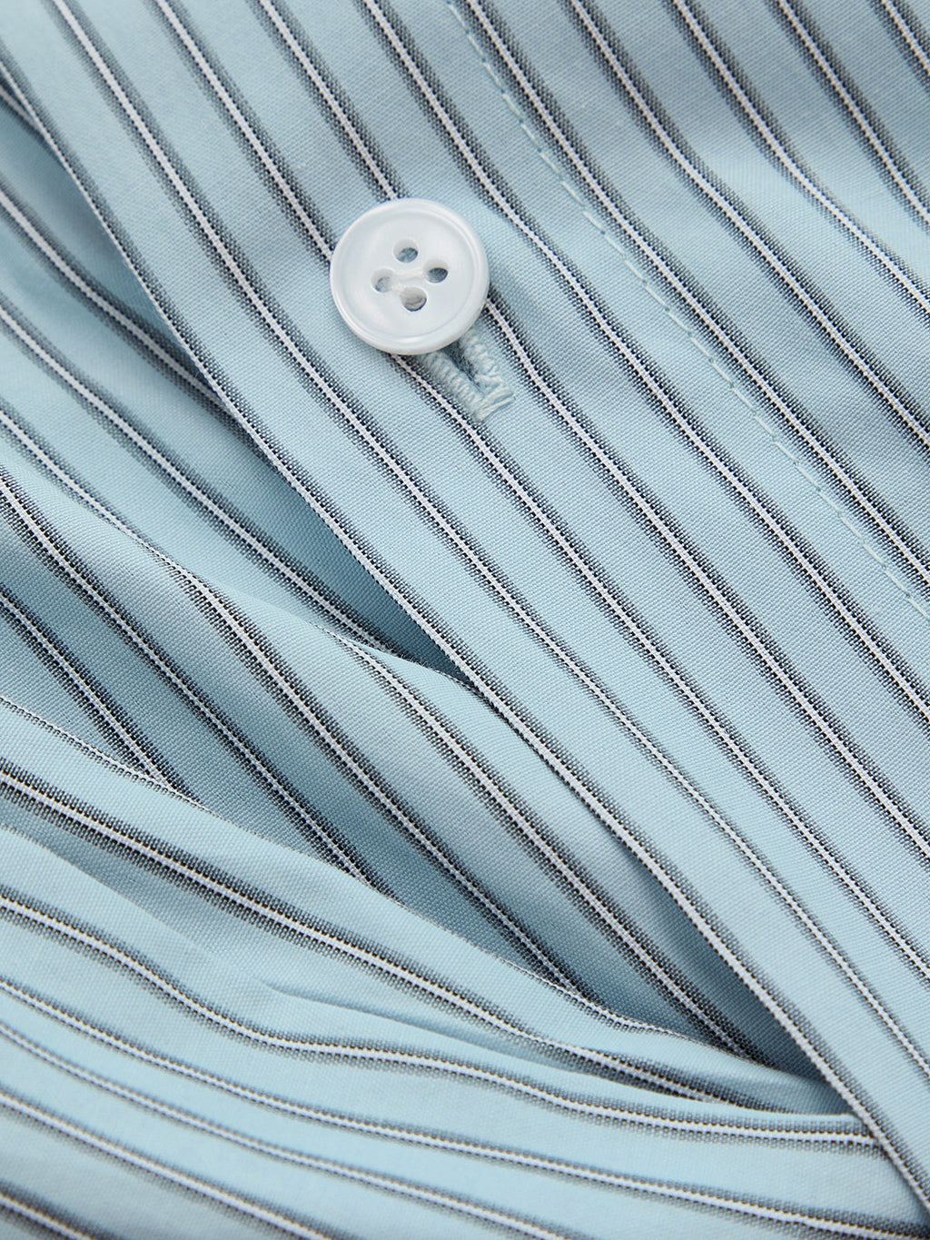 Striped Twisted Cropped Long Sleeve Shirt