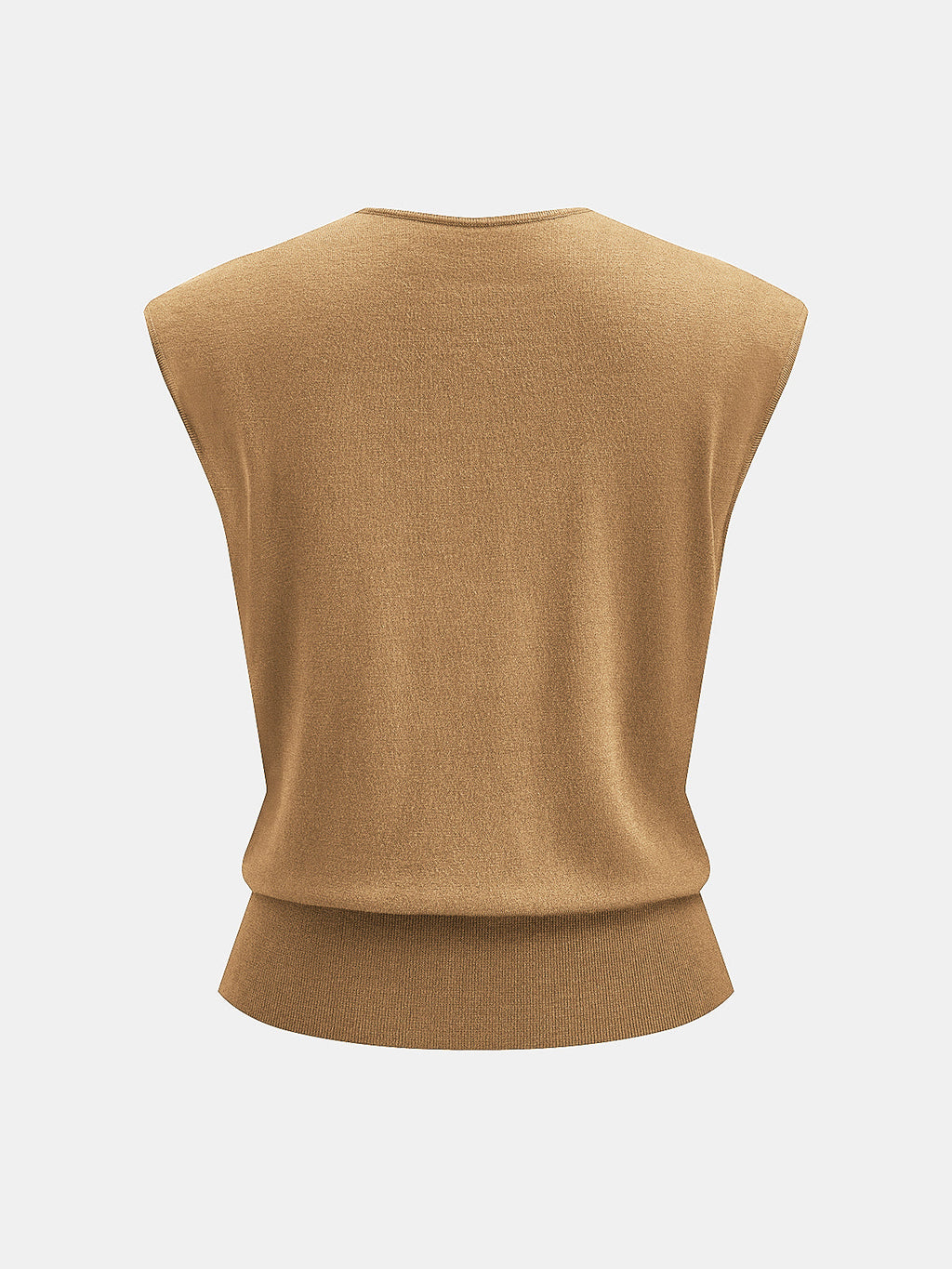 Lace Trim Contrast V Neck Sleeveless Knit Vest