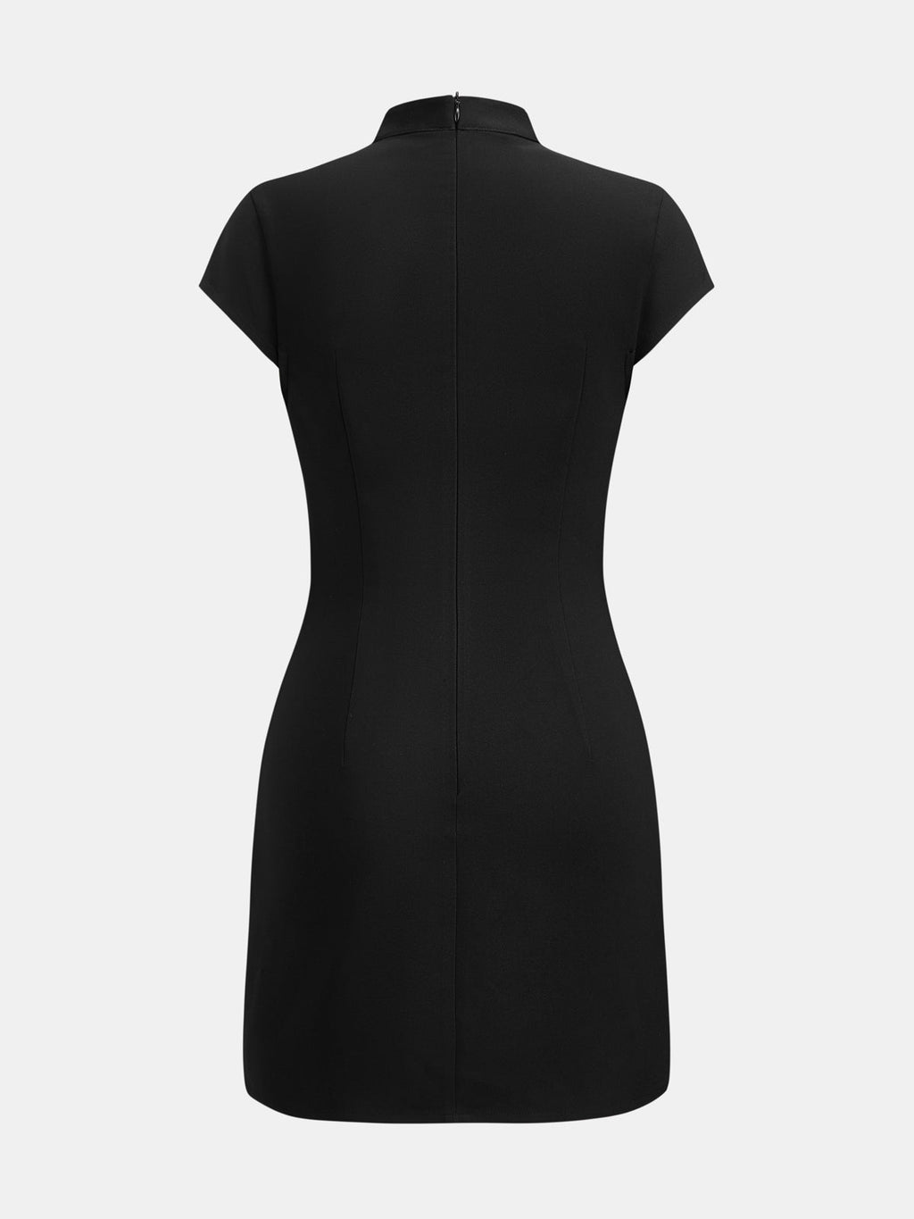 Mandarin Collar Corset Bodycon Mini Dress
