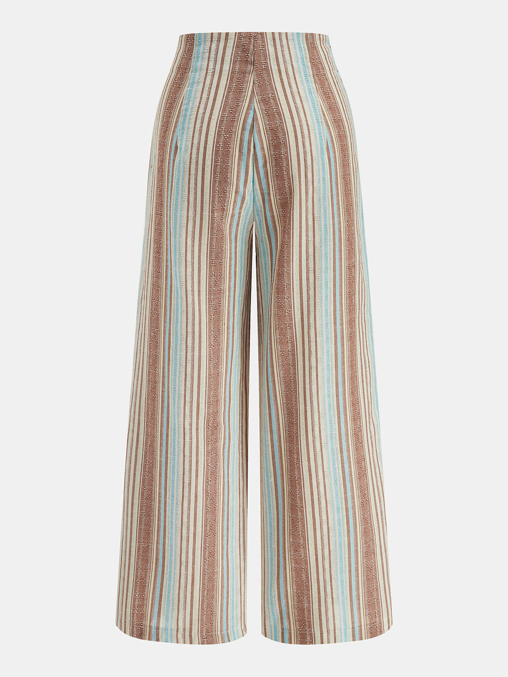 Color Stripe Drawstring Wide Leg Pants