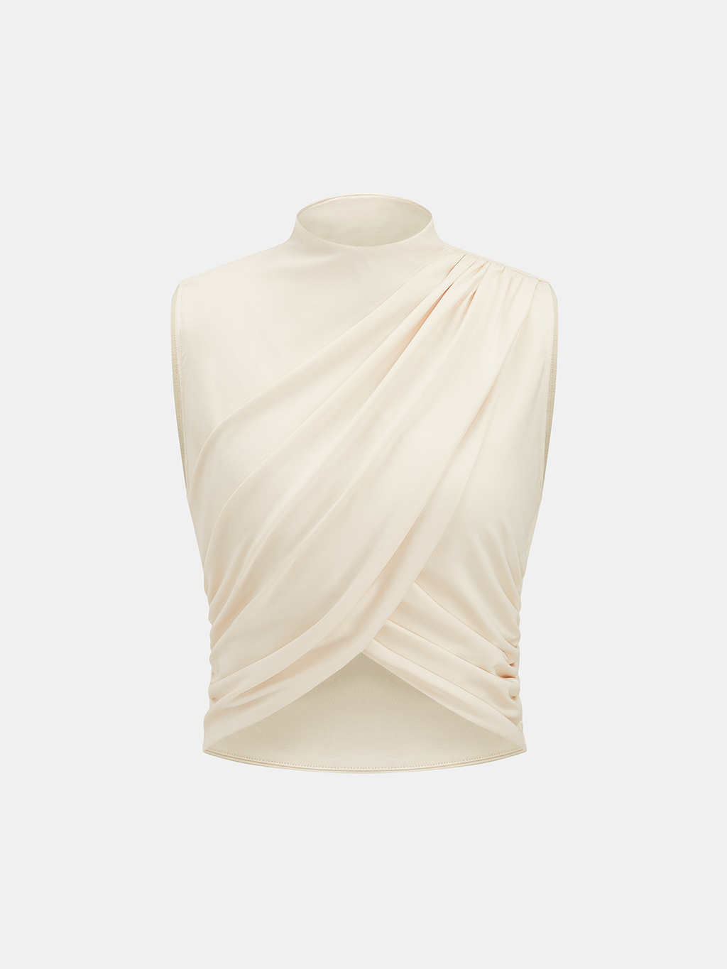 Ruched Sleeveless Top & Striped Pants Set