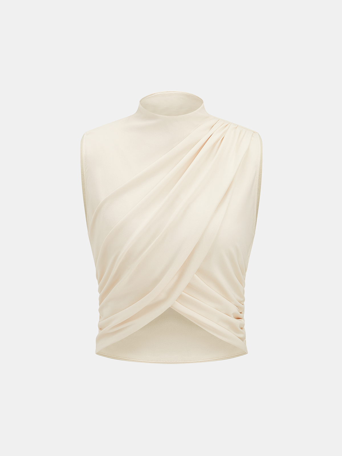 Ruched Sleeveless Top & Striped Pants Set
