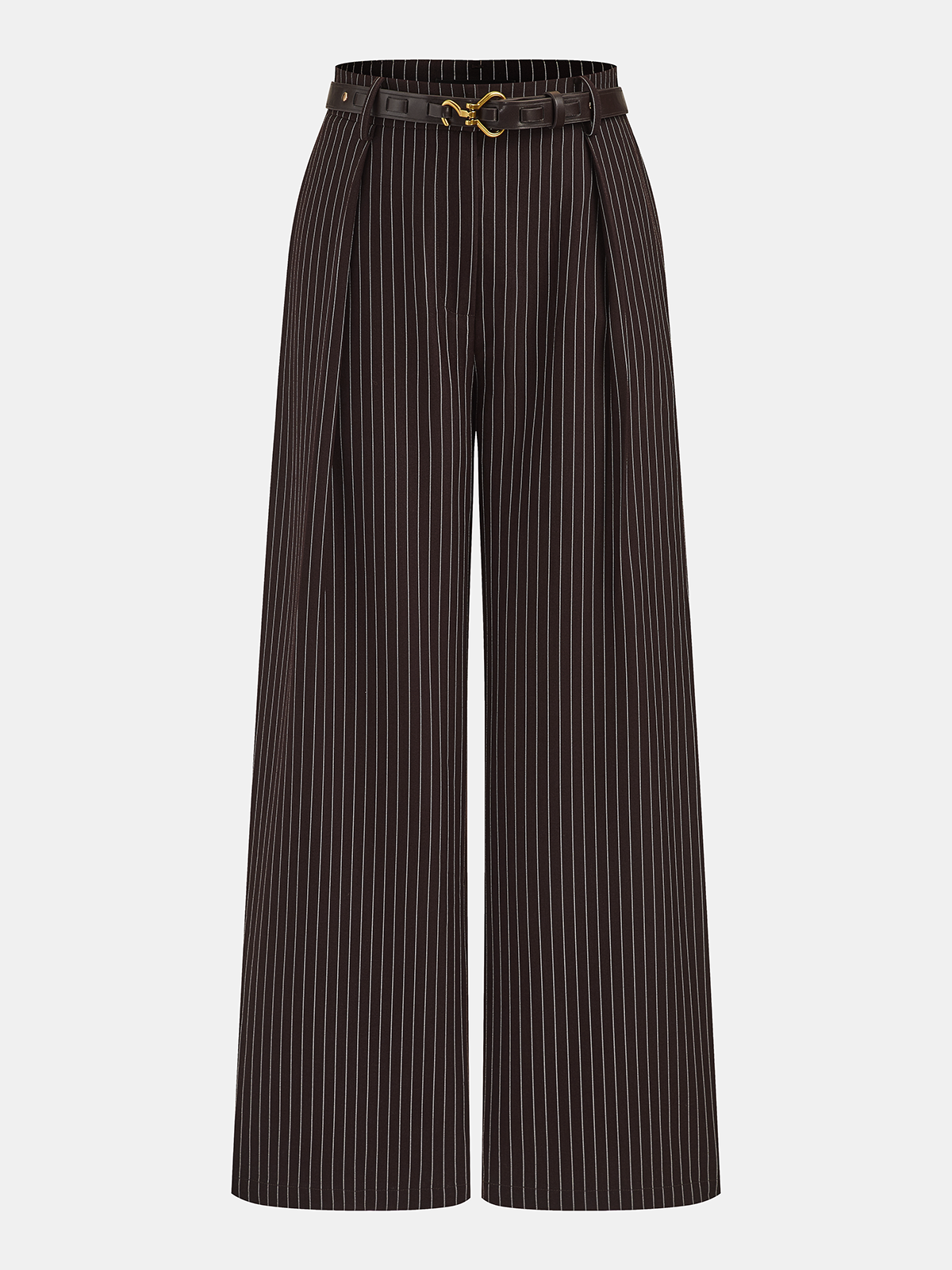 Ruched Sleeveless Top & Striped Pants Set