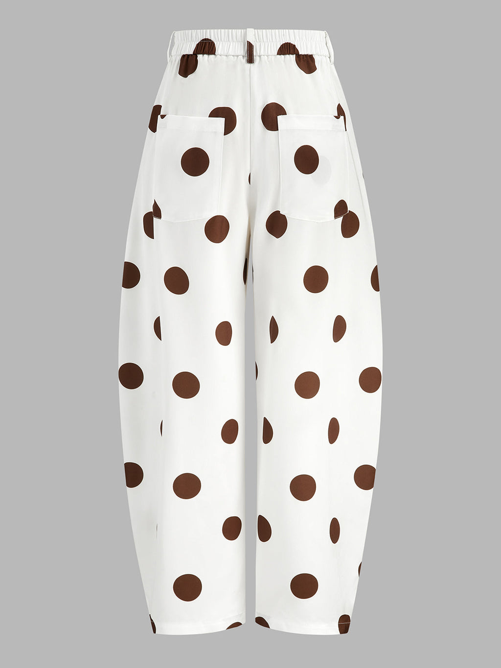 Polka Dot Casual Barrel Leg Pants
