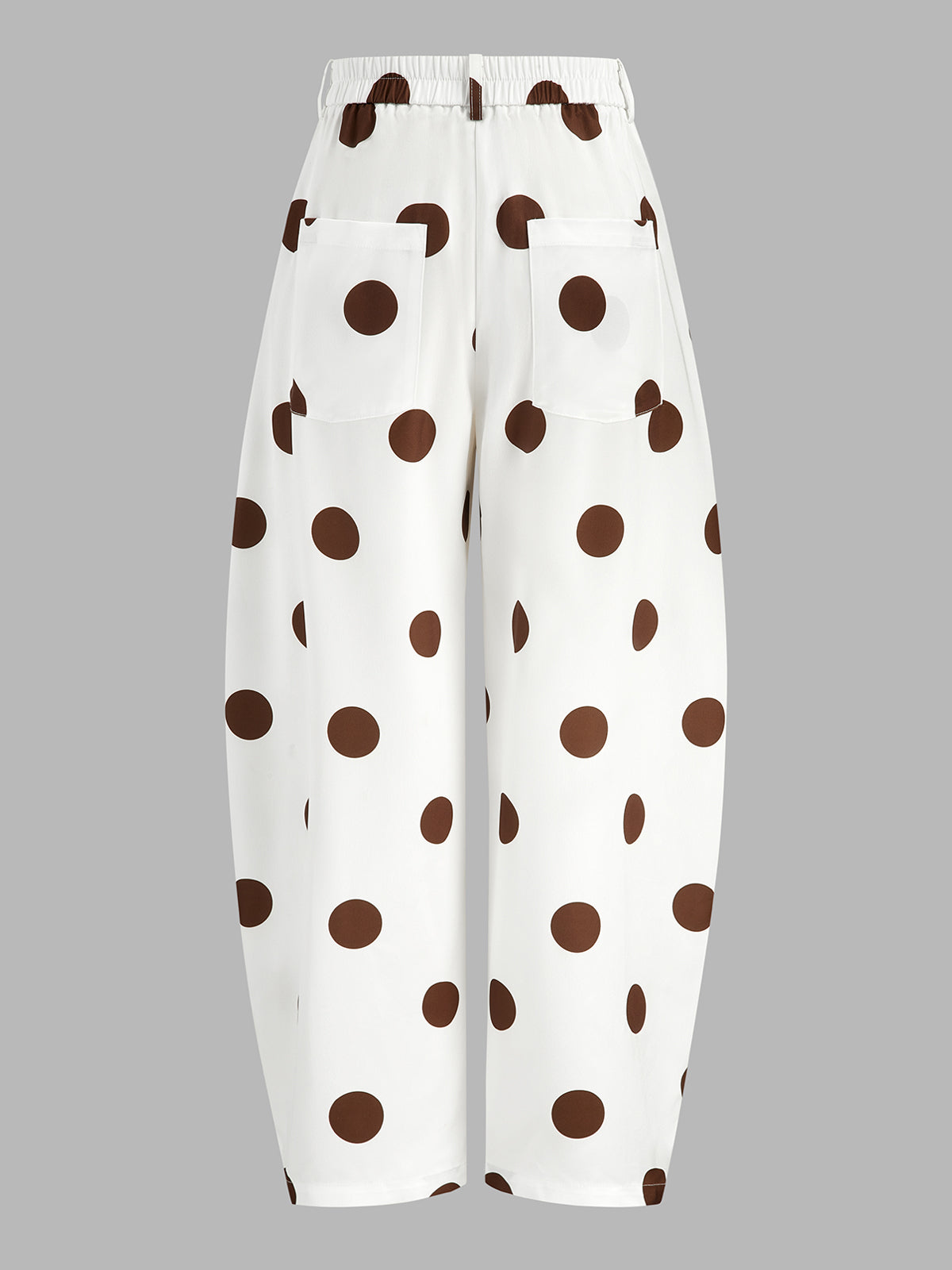 Polka Dot Casual Barrel Leg Pants