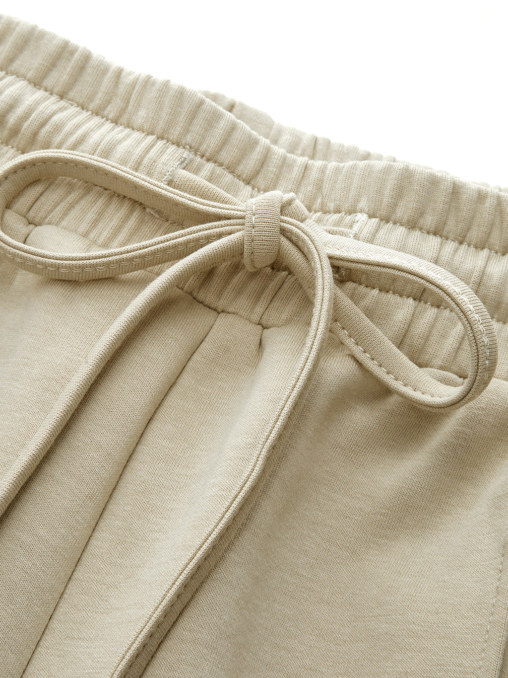 Contrast Trim V-Neck Top & Drawstring Shorts Set