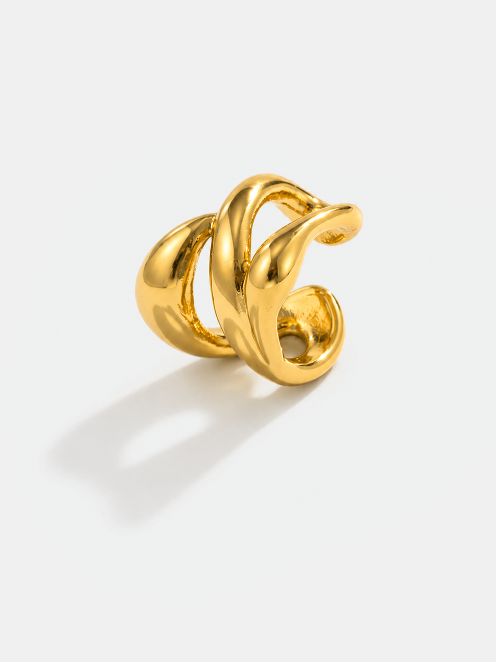 Minimalist Twisted Interlaced Ear Cuff