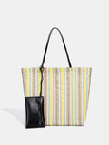 Rainbow Striped Large Shoulder Bag