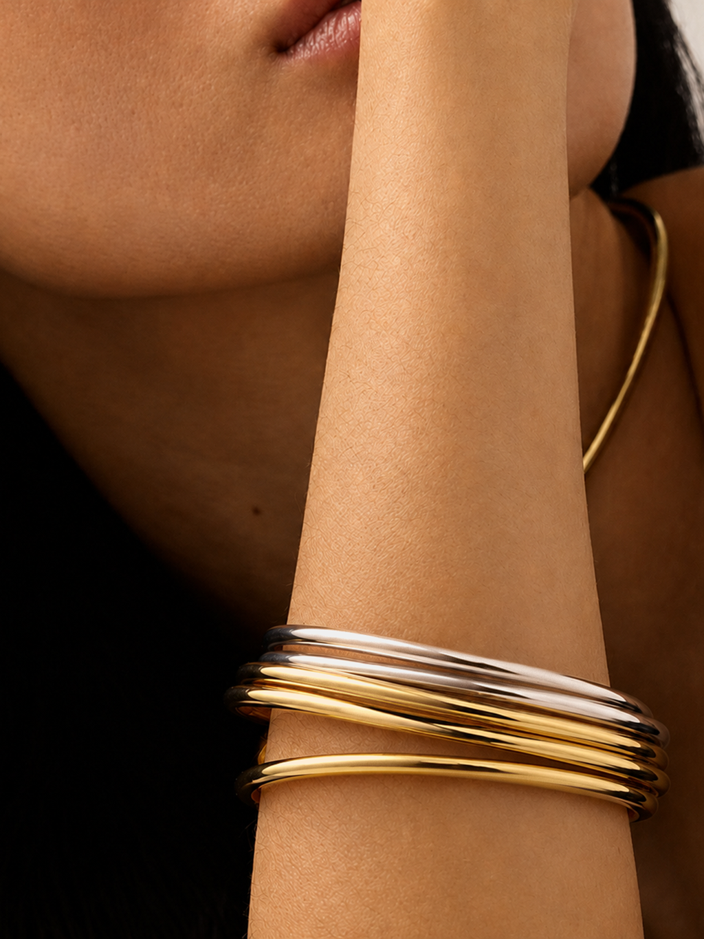 Minimalist Stacked Bangle