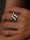 Geometric Multi Bar Statement Ring