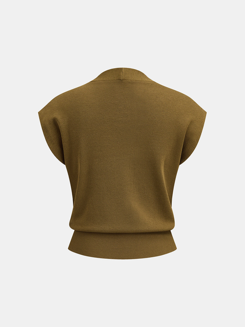 Wrap V Neck Sleeveless Knit Top