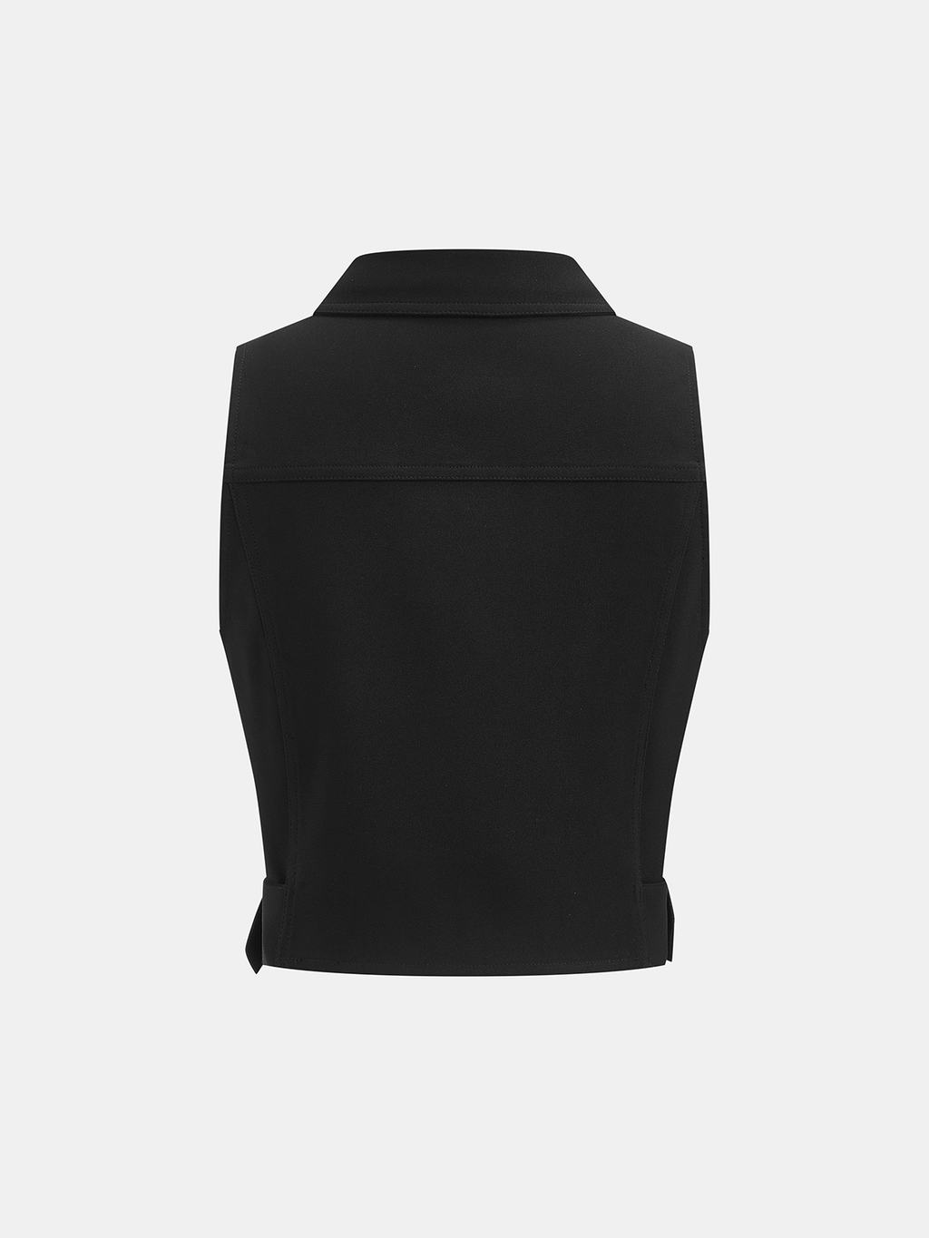 Collared Buckle Detail Vest & Pants Set