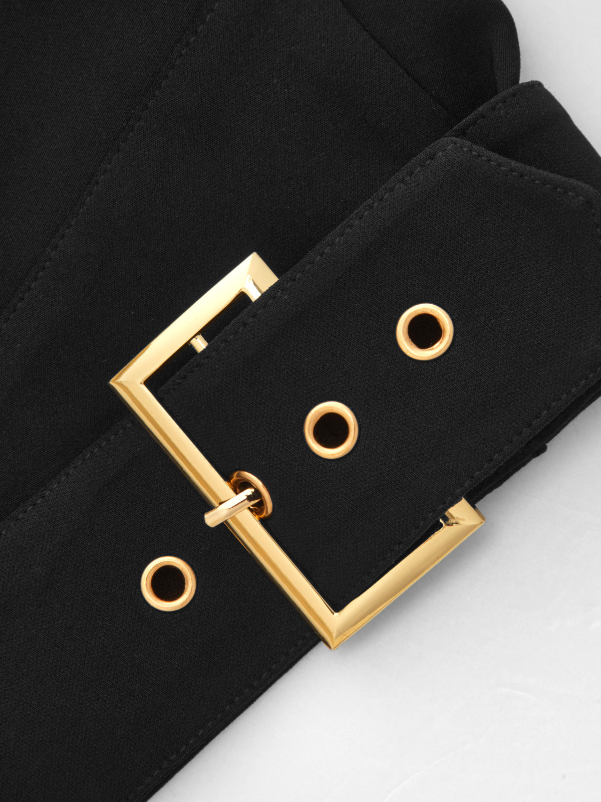 Collared Buckle Detail Vest & Pants Set