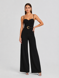 Belted Cami Wide Leg Jumpsuit
