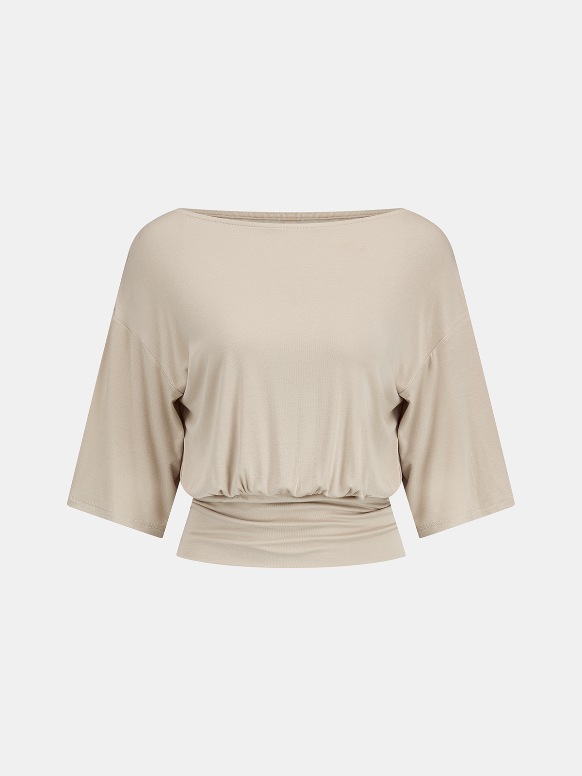 Lace Cowl Back Short Sleeve Top